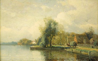 Landscape with Pond by Gustaf Rydberg